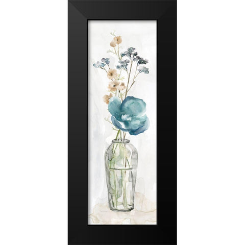 Simply Blue I Black Modern Wood Framed Art Print by Robinson, Carol