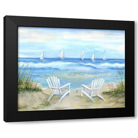 Seaside Escape Black Modern Wood Framed Art Print by Dunlap, Marilyn