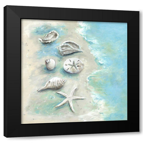 Beach Shells I Black Modern Wood Framed Art Print by Dunlap, Marilyn