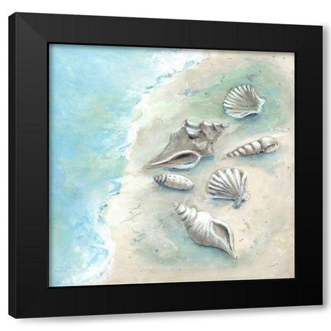 Beach Shells II Black Modern Wood Framed Art Print with Double Matting by Dunlap, Marilyn