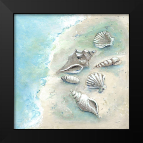 Beach Shells II Black Modern Wood Framed Art Print by Dunlap, Marilyn