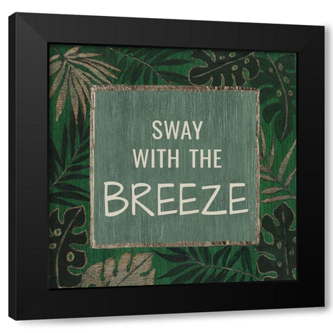 Sway with the Breeze Black Modern Wood Framed Art Print with Double Matting by Tava Studios