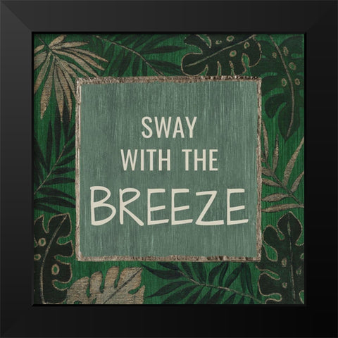 Sway with the Breeze Black Modern Wood Framed Art Print by Tava Studios