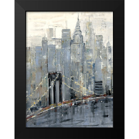 Midtown Morning Black Modern Wood Framed Art Print by Swatland, Sally
