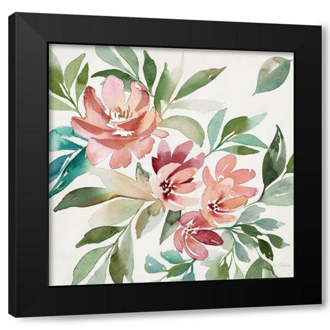 Garden Blush I Black Modern Wood Framed Art Print by Brockmon, Kristen