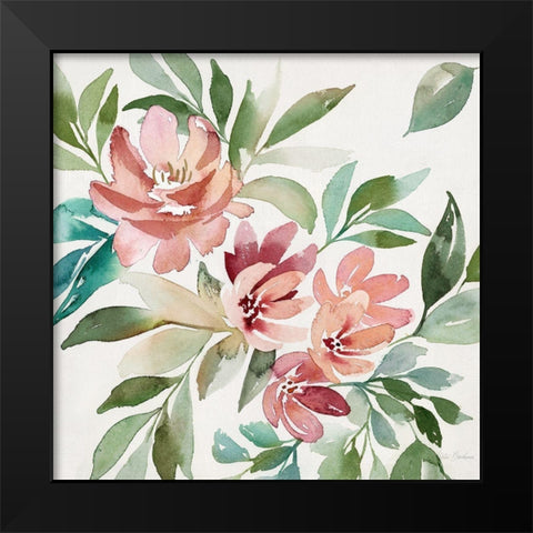 Garden Blush I Black Modern Wood Framed Art Print by Brockmon, Kristen