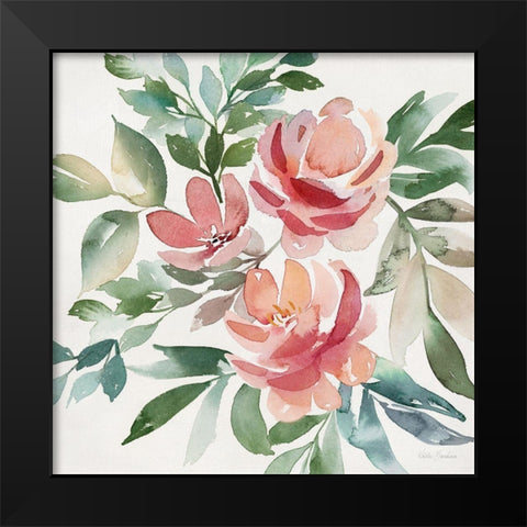 Garden Blush II Black Modern Wood Framed Art Print by Brockmon, Kristen