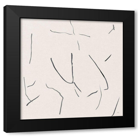 Mapping It Out I Black Modern Wood Framed Art Print by Jill, Susan