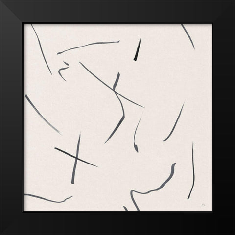 Mapping It Out II Black Modern Wood Framed Art Print by Jill, Susan