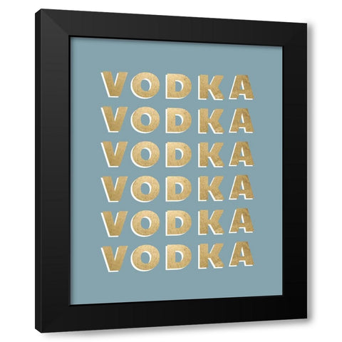 Vodka Black Modern Wood Framed Art Print by Designs, CAD