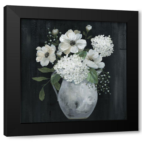 White Country Collection Black Modern Wood Framed Art Print by Nan