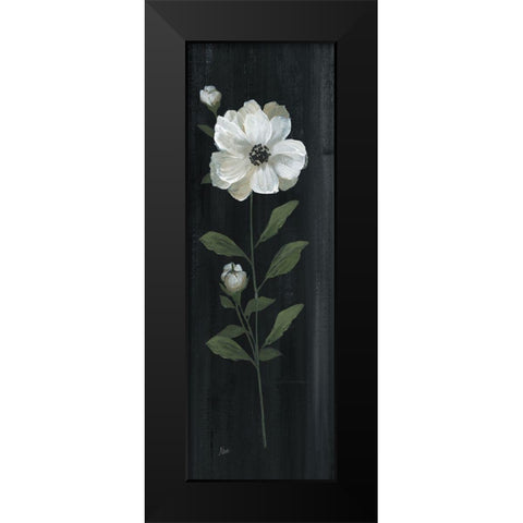 White Country Botanical I Black Modern Wood Framed Art Print by Nan