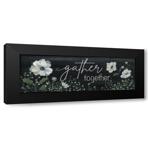 Gather Together Black Modern Wood Framed Art Print with Double Matting by Nan