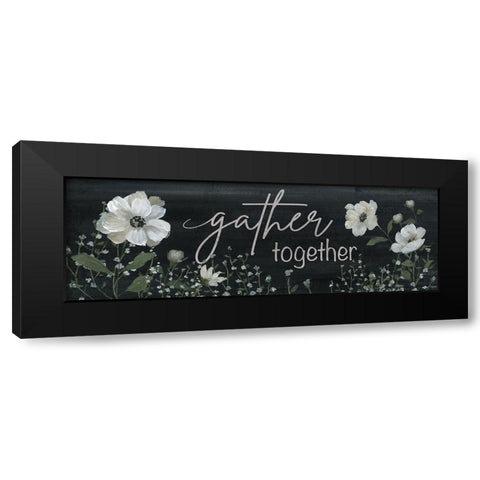 Gather Together Black Modern Wood Framed Art Print by Nan