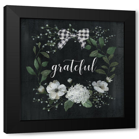 Grateful Black Modern Wood Framed Art Print with Double Matting by Nan