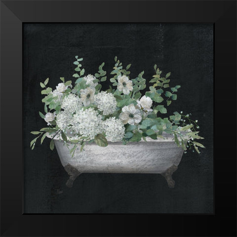 Bathtub Floral I Black Modern Wood Framed Art Print by Nan