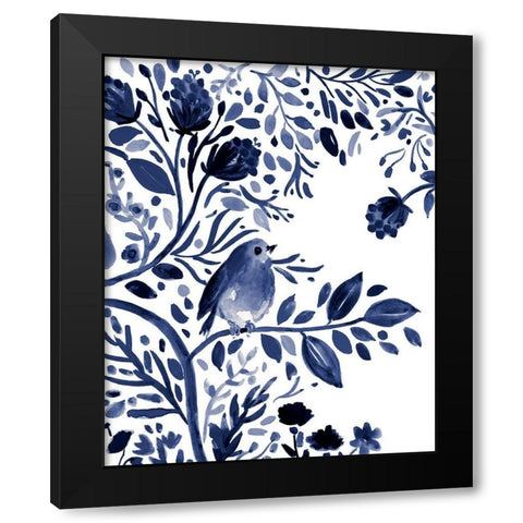 Indigo Song I Black Modern Wood Framed Art Print by Robinson, Carol