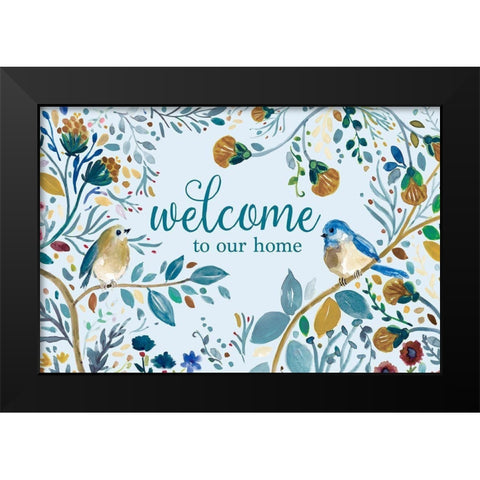 Welcome to Our Home Black Modern Wood Framed Art Print by Robinson, Carol