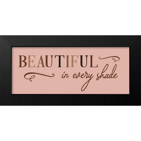 Every Shade Black Modern Wood Framed Art Print by CAD Designs