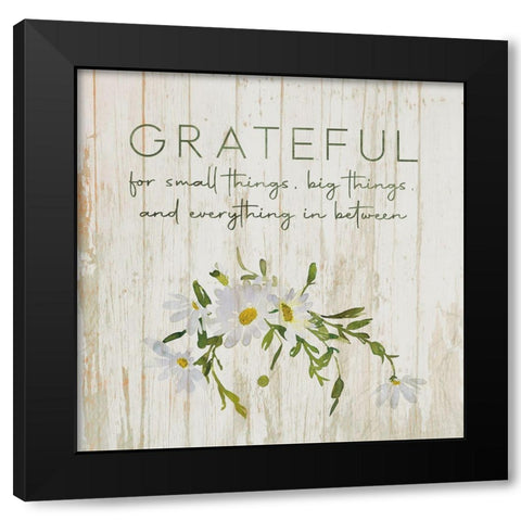 Grateful Black Modern Wood Framed Art Print by Jill, Susan