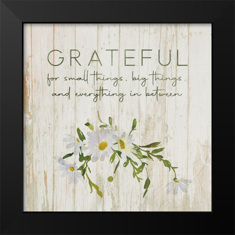 Grateful Black Modern Wood Framed Art Print by Jill, Susan
