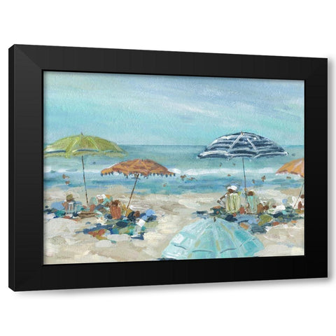 Sunny Beach Day Black Modern Wood Framed Art Print with Double Matting by Robinson, Carol