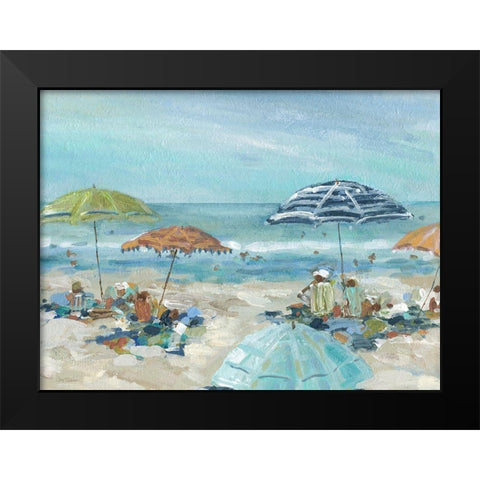 Sunny Beach Day Black Modern Wood Framed Art Print by Robinson, Carol