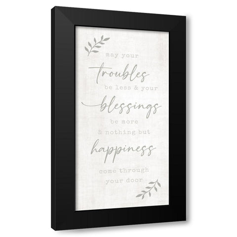 Irish Blessing Black Modern Wood Framed Art Print with Double Matting by Carpentieri, Natalie