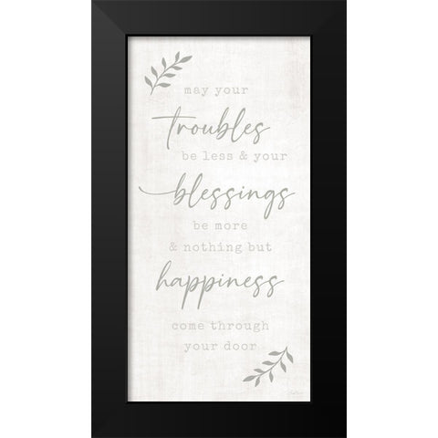 Irish Blessing Black Modern Wood Framed Art Print by Carpentieri, Natalie