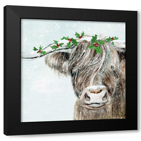 Holly Pasture II Black Modern Wood Framed Art Print with Double Matting by Tava Studios
