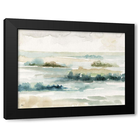 Pastel Panorama Black Modern Wood Framed Art Print with Double Matting by Nan