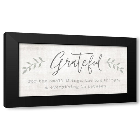 Grateful for Everything Black Modern Wood Framed Art Print by Carpentieri, Natalie