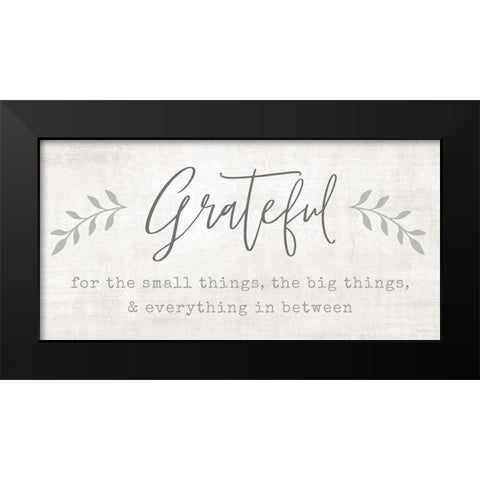 Grateful for Everything Black Modern Wood Framed Art Print by Carpentieri, Natalie