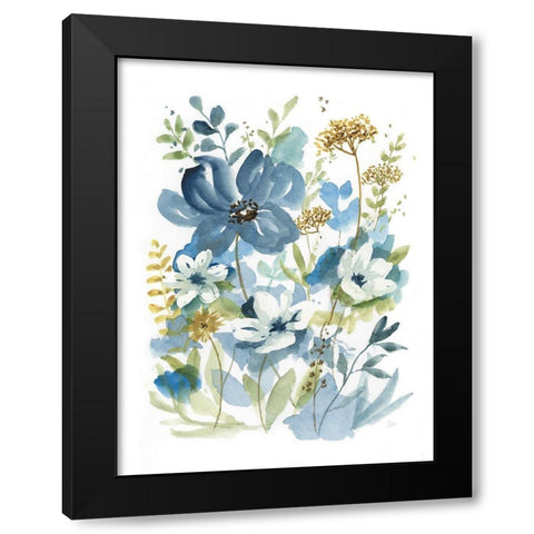 Wild Medley I Black Modern Wood Framed Art Print with Double Matting by Nan