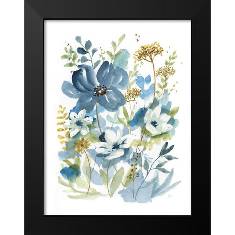 Wild Medley I Black Modern Wood Framed Art Print by Nan