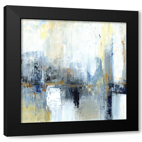 Sweeping City I Black Modern Wood Framed Art Print with Double Matting by Tava Studios