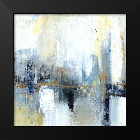 Sweeping City I Black Modern Wood Framed Art Print by Tava Studios