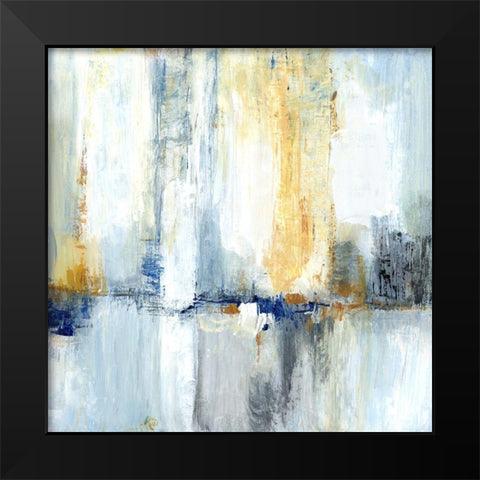 Sweeping City II Black Modern Wood Framed Art Print by Tava Studios