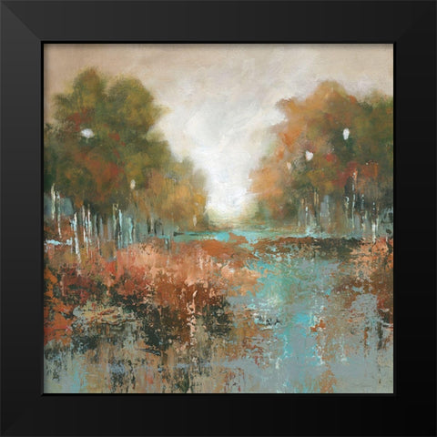Autumn Walk Black Modern Wood Framed Art Print by Robinson, Carol