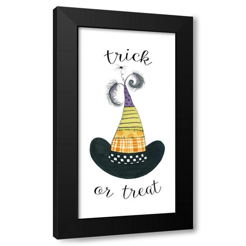 Trick or Treat Hat Black Modern Wood Framed Art Print with Double Matting by Finn, Livi