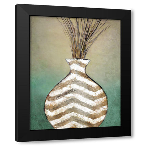 Global Vessel I Black Modern Wood Framed Art Print with Double Matting by Tava Studios