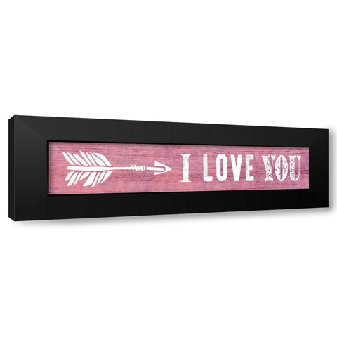 I Love You Black Modern Wood Framed Art Print by Knutsen, Conrad