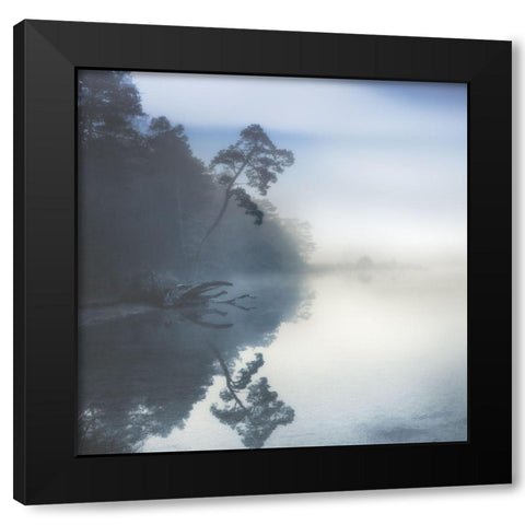 Indigo Moody Lake Black Modern Wood Framed Art Print by Weisz, Irene