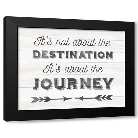 Destination Black Modern Wood Framed Art Print with Double Matting by Designs, CAD