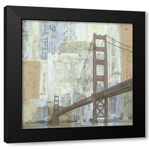 Soft Light Bay Black Modern Wood Framed Art Print with Double Matting by Craven, Katrina