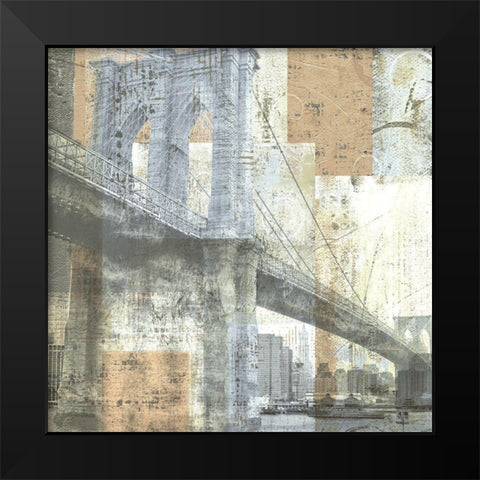Soft Light Brooklyn Bridge Black Modern Wood Framed Art Print by Craven, Katrina