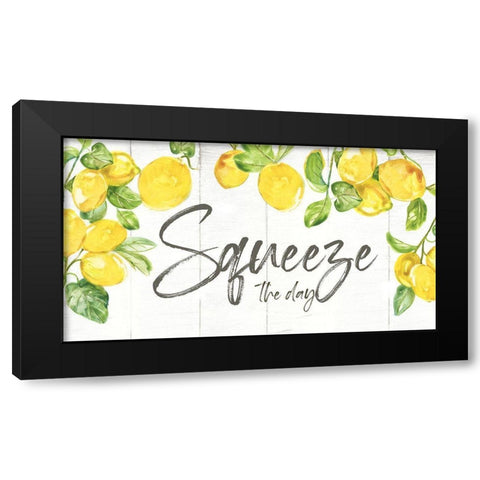 Lemon Squeeze Black Modern Wood Framed Art Print with Double Matting by Nan