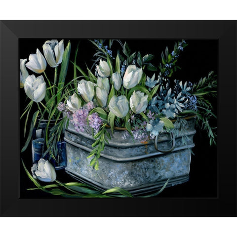 Wild Tulips Black Modern Wood Framed Art Print by Brooks, Donna
