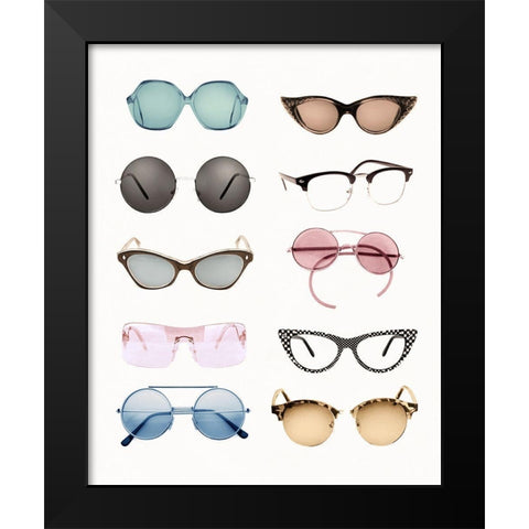 Vintage Glasses II Black Modern Wood Framed Art Print by Designs, CAD