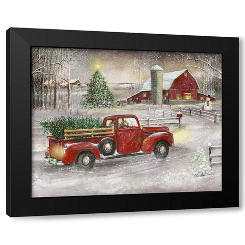 Making Christmas Memories Black Modern Wood Framed Art Print by Manning, Ruane